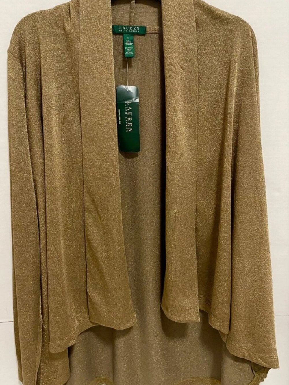 Ralph Lauren Gold Knit Cardigan | Size M | NWT